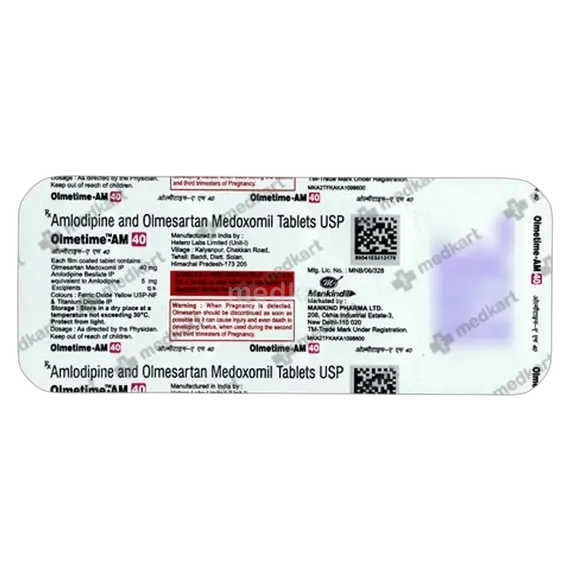 olmetime am 40mg tablet 10's